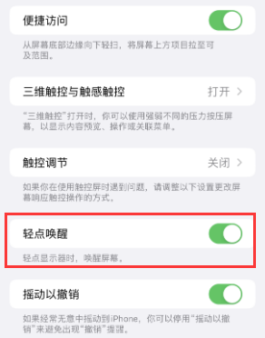 简阳苹果授权维修站分享iPhone轻点无法唤醒怎么办 