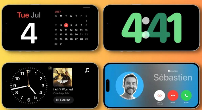 简阳苹果手机维修分享iOS17横屏充电待机显示有什么好处 