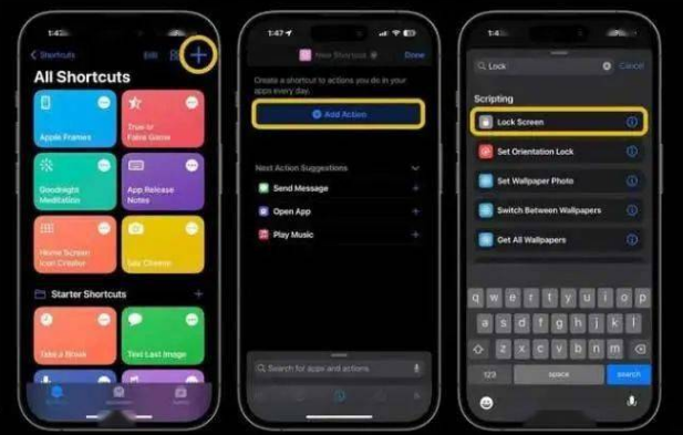 简阳苹果14锁屏维修店分享iPhone14升级iOS16.4后如何创建锁屏快捷方式 