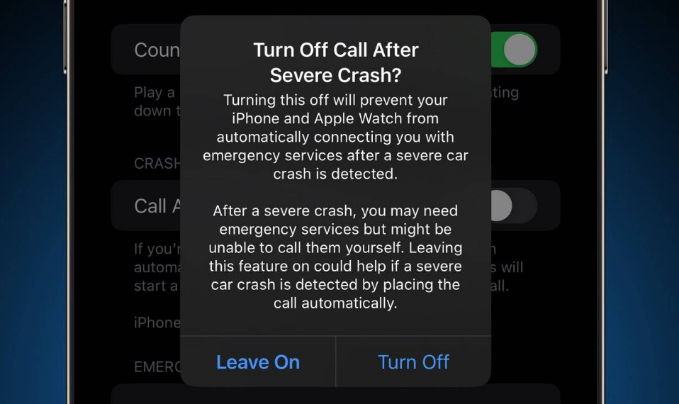 简阳苹果14维修分享 iPhone 14 和 Apple Watch 上关闭崩溃检测 